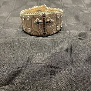 Black cross bracelet